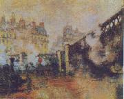 The Pont de l Europe, St Lazare Station, Claude Monet